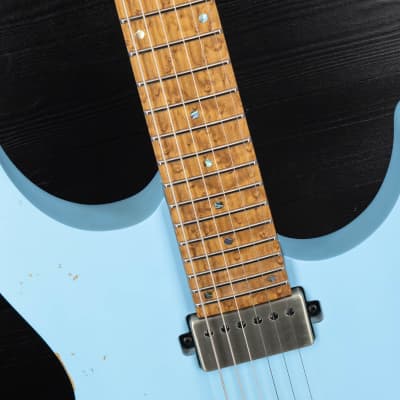 Mayones Aquila Relic 6 - Daphne Blue Satin - Guitar Summit '23 Prototype image 10