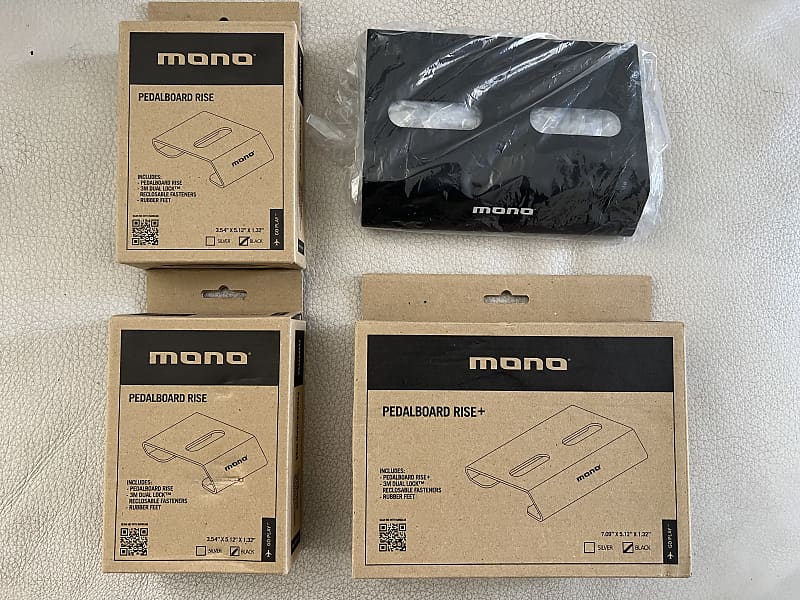 Mono Pedalboard Risers. 4 included Black Reverb