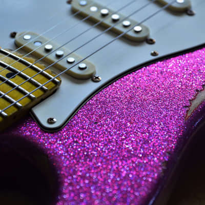 American Fender Stratocaster Relic Custom Purple Sparkle image 7