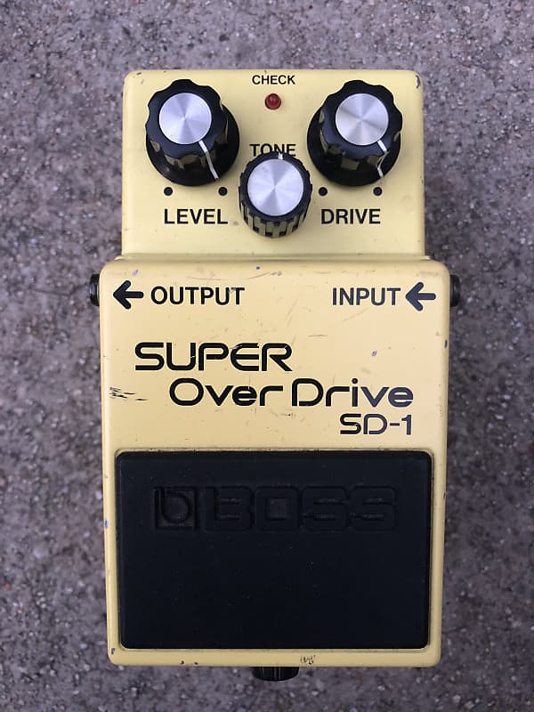 Boss SD-1 Super OverDrive (Black Label) 1981 - 1988 - Yellow | Reverb