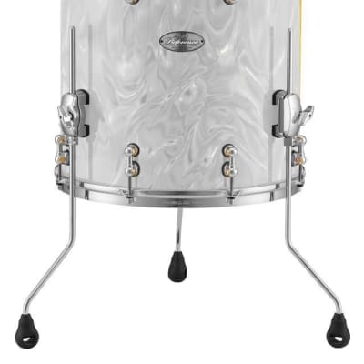Pearl Music City Custom 16"x14" Reference Pure Series Floor Tom WHITE SATIN MOIRE RFP1614F/C722 image 1