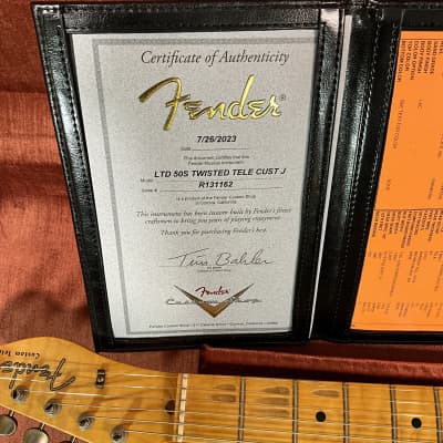 Fender Custom Shop Limited Edition '50s Twisted Telecaster Custom Journeyman Relic Electric Guitar - Chocolate 3TSB image 8