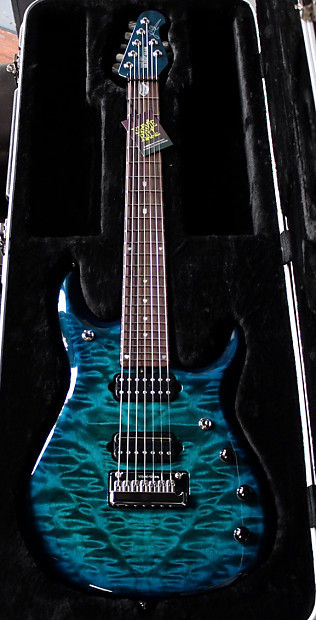Music Man John Petrucci JP7 BFR 7-String Balboa Blue Burst Quilt (2017  Model)