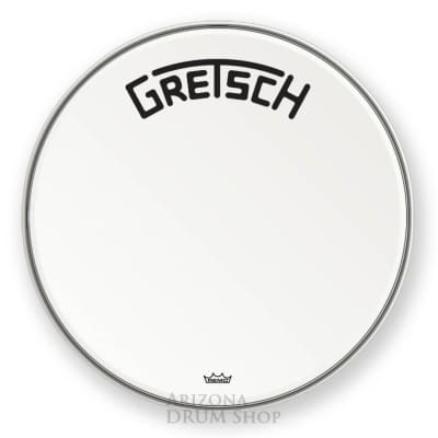 Gretsch Gretsch 20 inch bass head , Coated White Permatone , Broadkaster logo