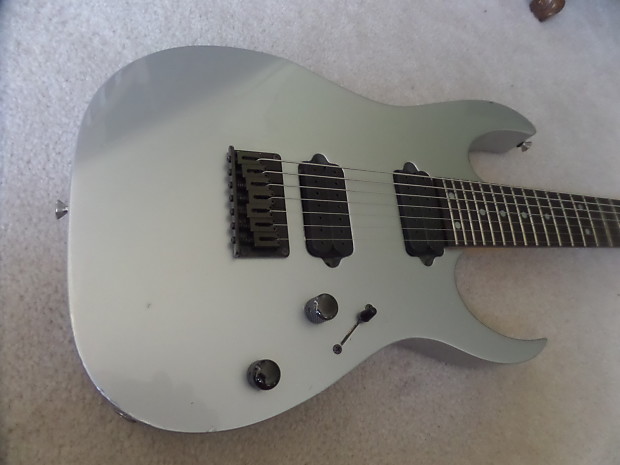 Ibanez RG7621 Rare Silver MIJ Japan RG 7621 Heavy Metal 7 String Guitar
