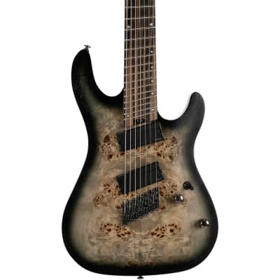 Cort KX Series 7 String Multi-Scale Electric Guitar Star Dust Black for sale