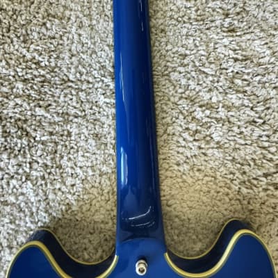 D'Angelico Deluxe DC LE Semi Hollow Guitar w/Case Matte Sapphire, DADDCSAPSNS image 5