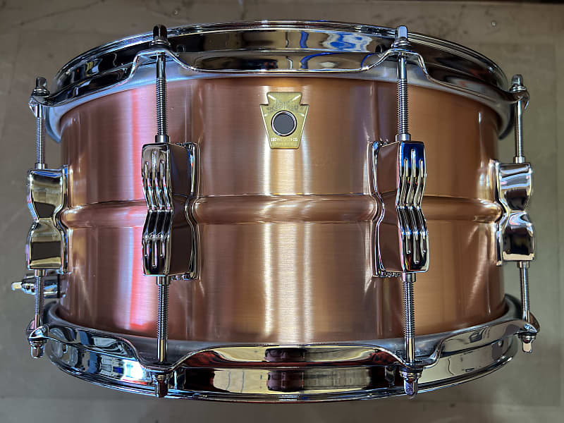 Ludwig LC654B Acro Copper 6.5x14" 10-Lug Snare Drum 2020 - 2023 - Brushed Copper image 1