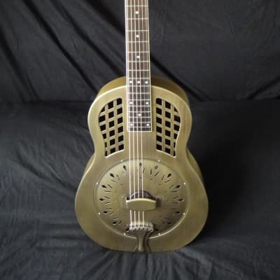 Duolian Resonator Guitar - Antique Brass Body image 3