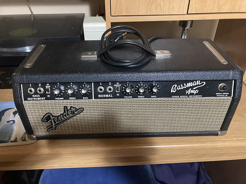 Fender Black Panel Bassman 2-Channel 50-Watt Guitar Amp Head 1964