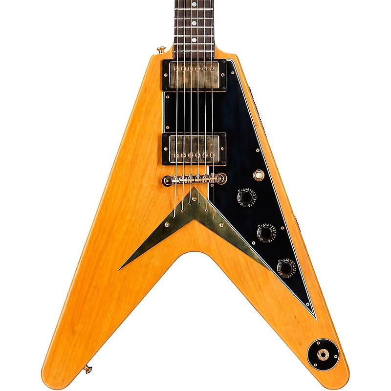 Gibson Custom 1958 Korina Flying V Black Pickguard Electric | Reverb