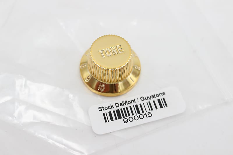 Gold Strat Style Volume / Tone Knob Set of (3) Reverb