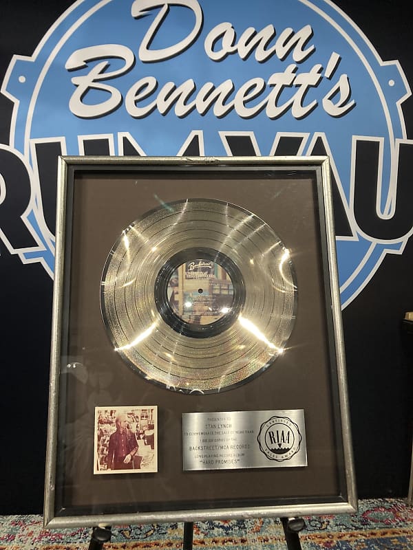 Stan Lynch Tom Petty and The Heartbreakers, RIAA, Hard Promises Platinum Record (#9) image 1