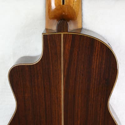 RARE Lucio Nuñez 10-String Classical Harp Guitar w/Cutaway, Arm Rest, Sound Port, Cedar/Cocobolo, TKL Hardshell Case image 13