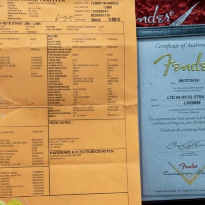 Fender Custom Shop Limited Edition 1954 Roasted Stratocaster Journeyman Relic Roasted Maple Fretboard Cimarron Red image 13