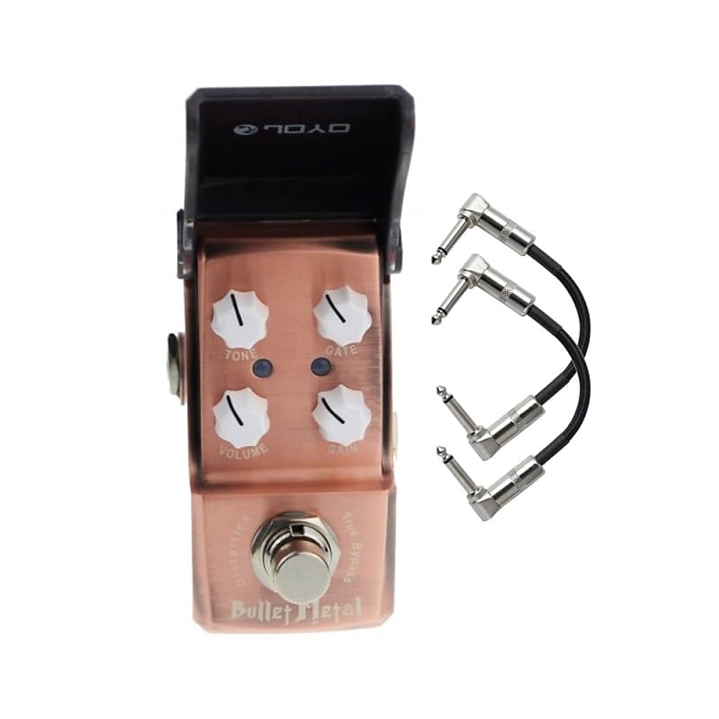 Joyo JF-321 Bullet Metal Distortion Ironman Mini Guitar Effects Pedal with Patch Cables image 1
