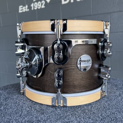PDP 7x10" Concept Maple Rack Tom in Walnut Stain w/ Natural Hoops image 2