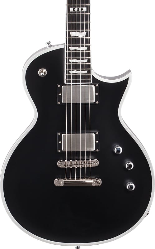 ESP E-II Eclipse BB Electric Guitar, Black Satin w/ Hard Case image 1