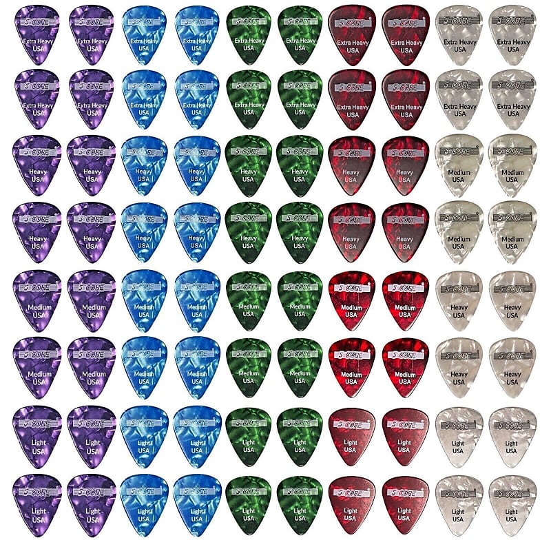 5 Core Guitar Picks Multi Color Picks for Guitar 80 Pcs Light Reverb