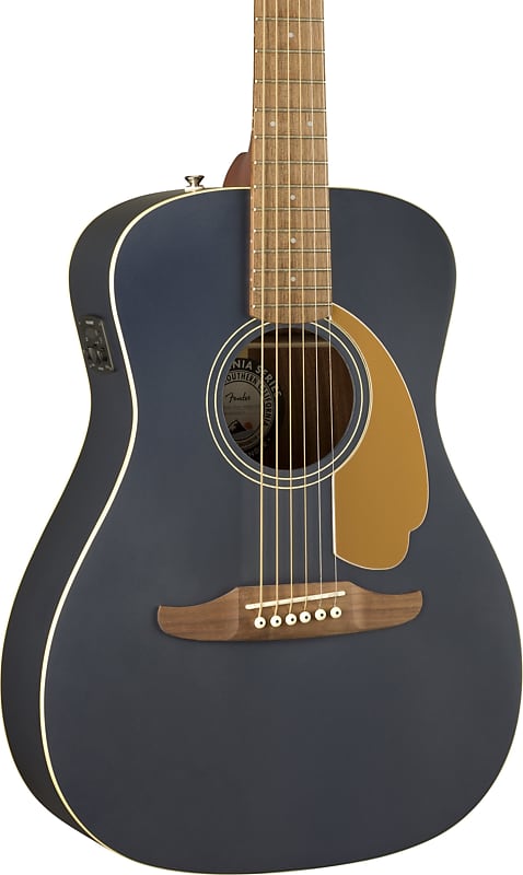 Fender Finish Blem Malibu Player Short-Scale A/E Guitar, Midnight Satin image 1
