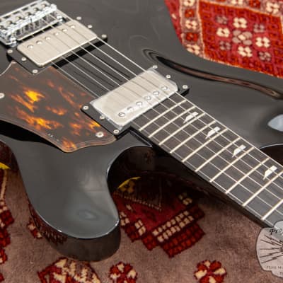 RYOGA Cicada-T2E Semi-Acoustic Jet Black 2023 Carved Top