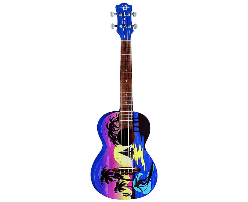Luna Guitars Kauwela Summer Tenor Acoustic Ukulele Custom Graphic image 1