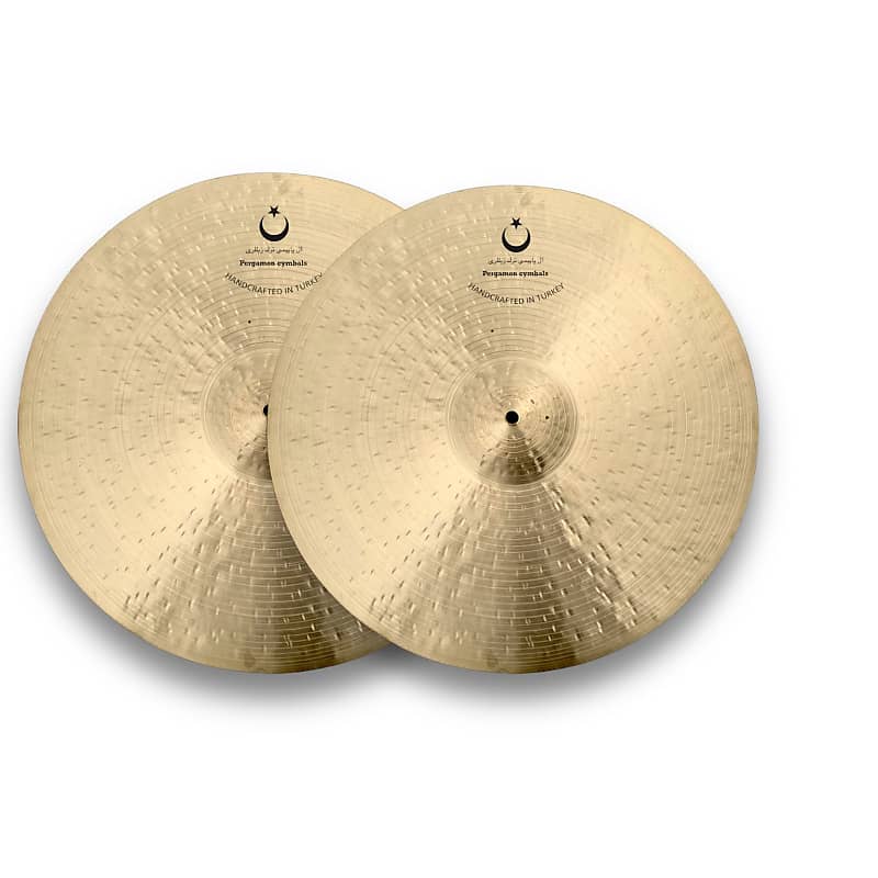 Pergamon Cymbals Traditional Jazz Series 14 Medium Thin Hi Hats Pair