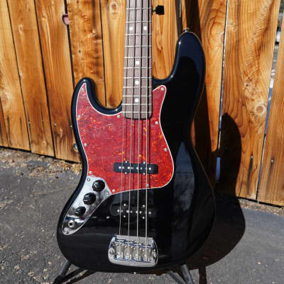 G&L USA JB - Jet Black Left Handed 4-String Electric Bass Guitar w/ Black Tolex Case (2023) image 5