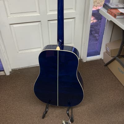 Dean AXS Dread Quilt Ash Trans Blue Acoustic Guitar B-stock Local Pickup image 4