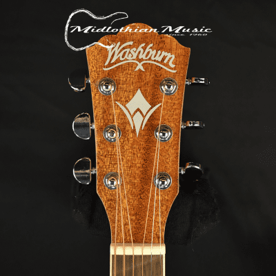 Washburn WD7SATB-A - 6-String Acoustic Guitar - Tobacco Sunburst Gloss Finish image 4