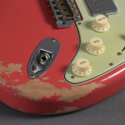 Fender Custom Shop Stratocaster 1962 HSS Heavy Relic Fiesta Red Bild 8