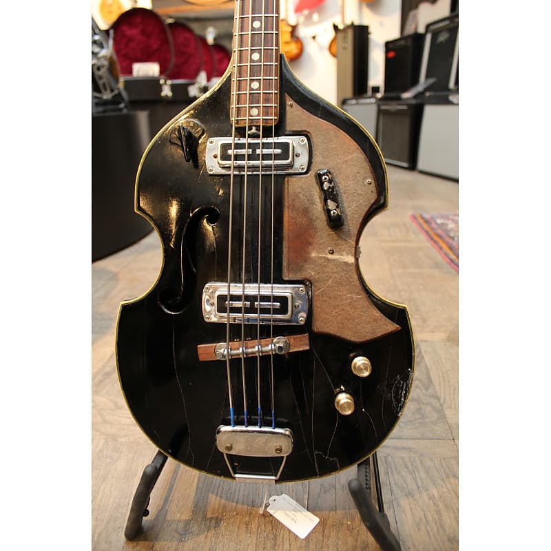 1967 Teisco FB-2 bass refinished black | Reverb Greece