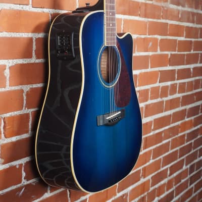 Yamaha DWX-8C Acoustic Electric Guitar Blue image 7
