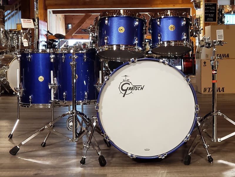 Gretsch USA Custom 5pc Drum Set Mystic Blue Gloss | Reverb