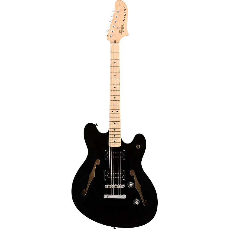 Squier Affinity Series Starcaster Semi-Hollow Electric Guitar - Maple  Fingerboard, Black