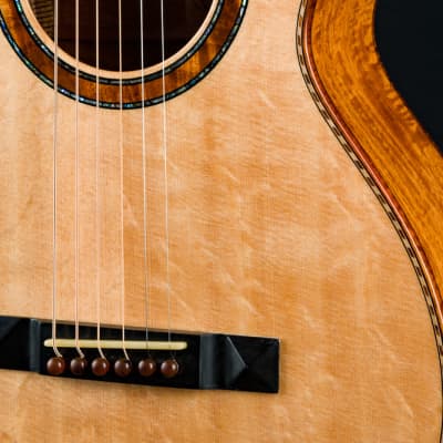 Ressler Parlor 12-Fret Flame Mahogany and Bearclaw Sitka Spruce NEW image 8