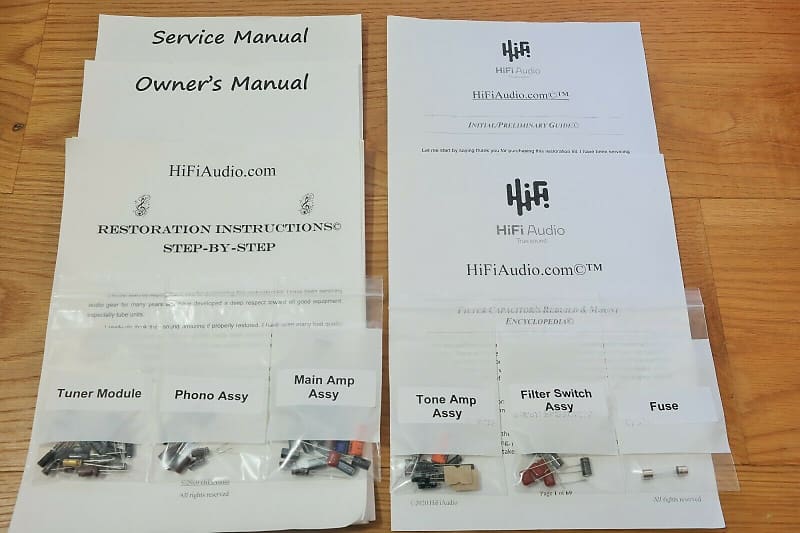 Marantz MR250 restoration kit filter capacitor repair rebuild fix  			