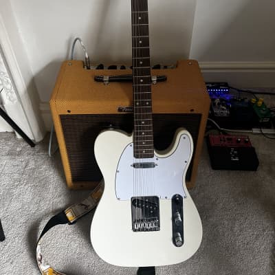 Squier Affinity Telecaster with Laurel Fretboard, String Through Body 2021 - Present - Olympic White for sale