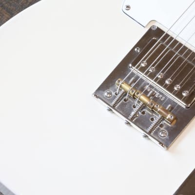 Rutters Tele Style Electric Guitar White P-90 & Humbucker + Case image 6