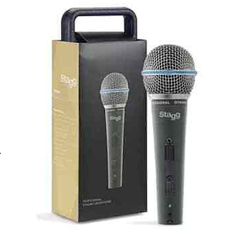 Stagg SDM60 Professional Dynamic VOCAL Microphone w Cable AND CASE 2016 Dark Grey image 1