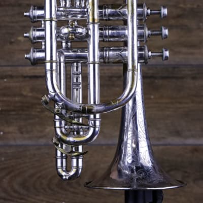 Bohland and Fuchs Cornet / Harwood Special for J.W. Jenkins early 1900's Silverplate image 1