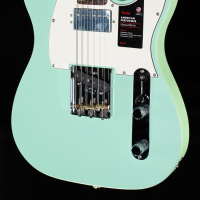 Fender American Performer Telecaster with Humbucker Satin Surf Green - US21025082-7.76 lbs image 1