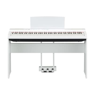 Yamaha P-125 White 88-Key Digital Piano BUNDLE with Stand, 3 Pedal Unit and Bench "LOWEST PRICE ONLINE!" image 3
