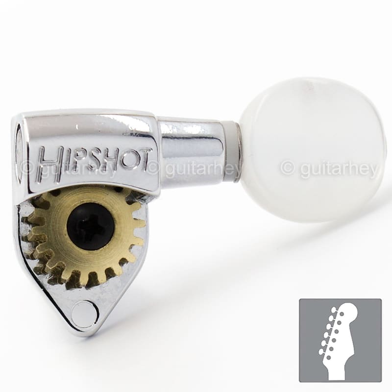 NEW Hipshot 6 in Line Classic Tuner OVAL PEARLOID Buttons w/ Reverb