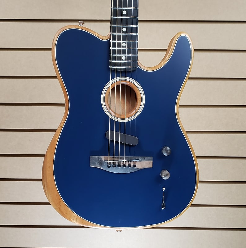 Fender Acoustasonic Telecaster in *NEW* Steel Blue w/Gig Bag + FREE Shipping image 1