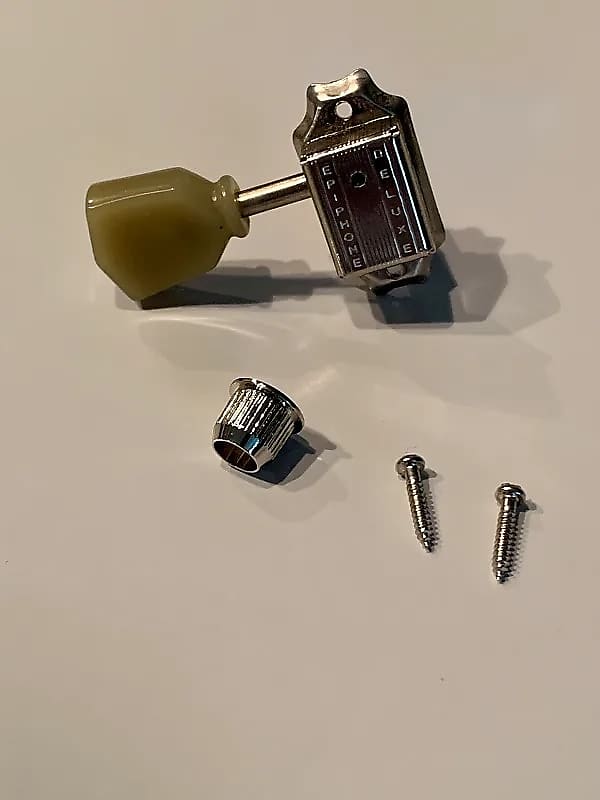 Epiphone Deluxe Tuner Tuning Keys Pegs Heads Nickel Tulip Reverb