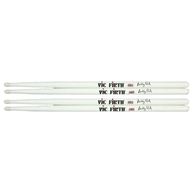 Vic Firth Buddy Rich Wood Tip Signature Drum Sticks (2 Pair Bundle) image 1