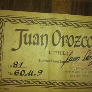 Jolie guitare  classique Juan OROZCO  de 1981 fabriquée au Japon image 13