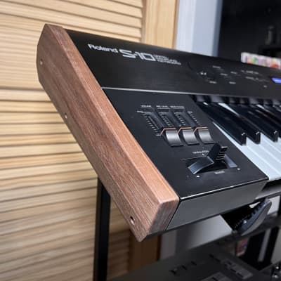 Walnut Wood End Caps for the Roland S-10 Digital Sampling Keyboard