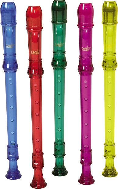 Canto CR101P One-Piece Translucent Soprano Recorder with Baroque Fingering image 1